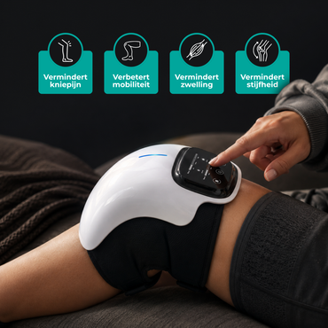 3-in-1 Knie Massager: Rood licht · Warmte · Vibratie